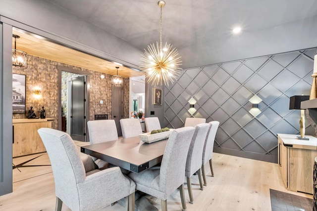 1409 Adams St, Franklin, TN 37064 - dining area featuring a chandelier and light wood finished floors