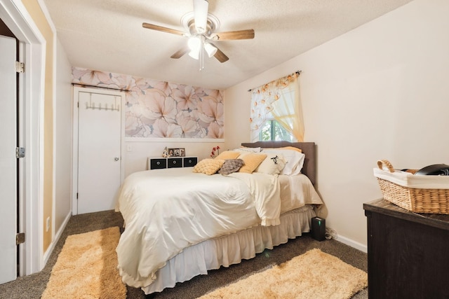 12817 Lascassas Pike, Milton, TN 37118 - bedroom featuring baseboards, a ceiling fan, and carpet flooring