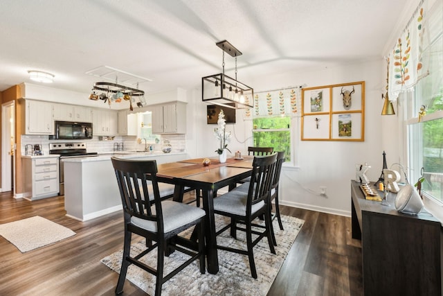 12817 Lascassas Pike, Milton, TN 37118 - dining area with baseboards and dark wood-style floors