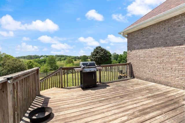deck with area for grilling