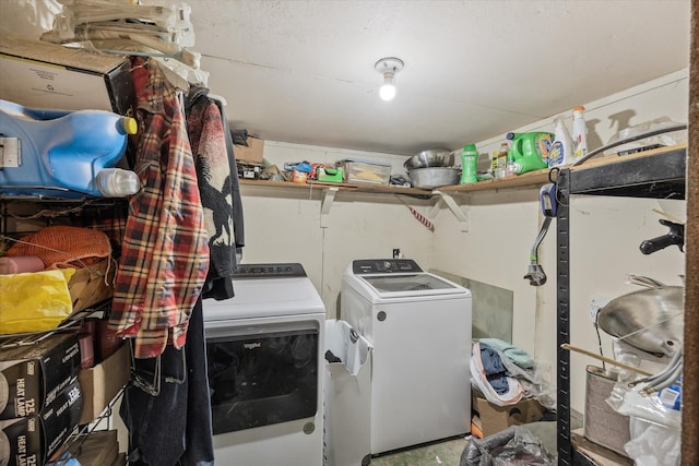 laundry area featuring laundry area and washing machine and clothes dryer