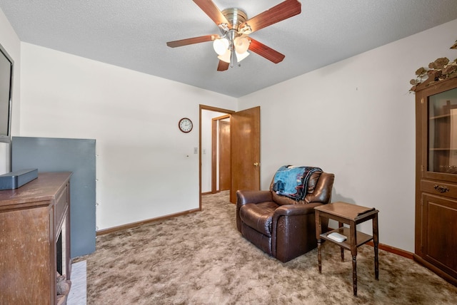 757 Acorn Dr, Clarksville, TN 37043 - sitting room featuring carpet floors, baseboards, and a ceiling fan