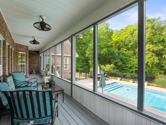 view of sunroom / solarium