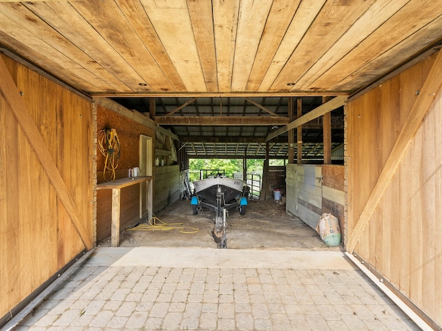 view of horse barn