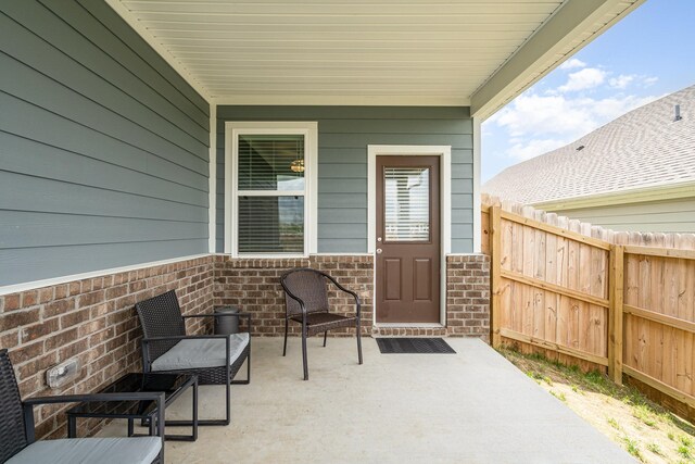 view of patio with fence