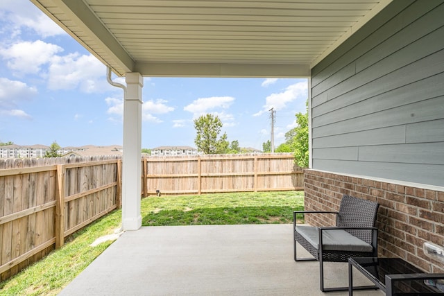 view of patio / terrace featuring a fenced backyard