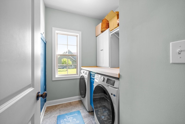 1005 Felts Dr, Clarksville, TN 37043 - laundry area with independent washer and dryer, baseboards, and cabinet space