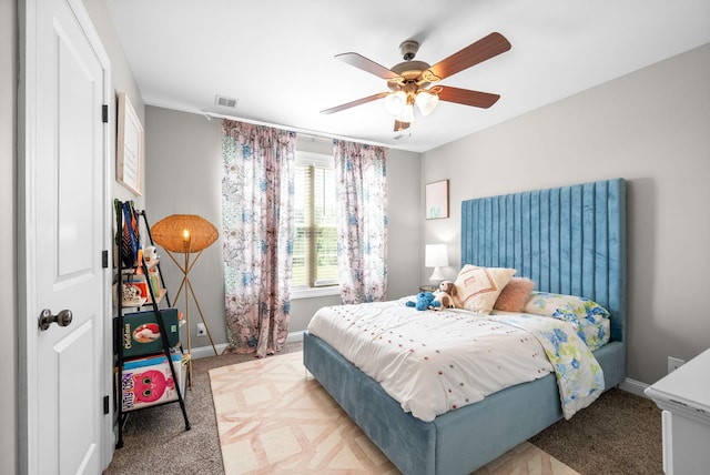 1005 Felts Dr, Clarksville, TN 37043 - bedroom with light colored carpet, baseboards, and visible vents