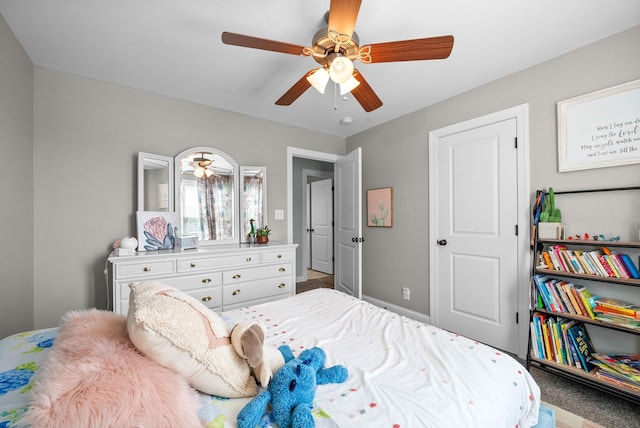 1005 Felts Dr, Clarksville, TN 37043 - carpeted bedroom with a ceiling fan