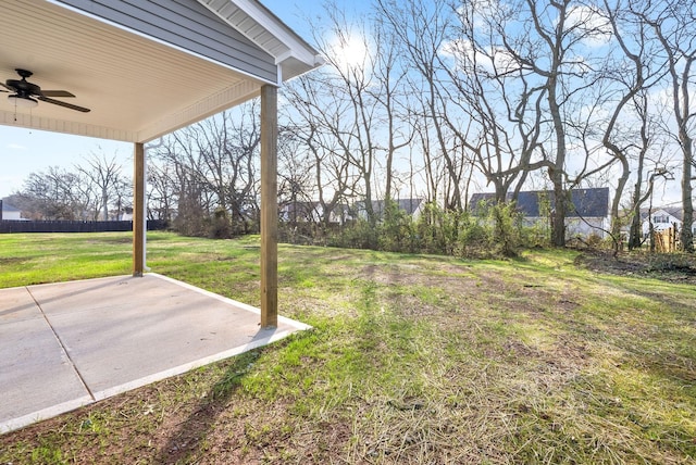 603 Summerfield, Clarksville, TN 37040 - view of yard featuring ceiling fan and a patio area