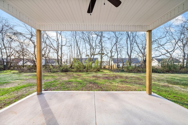 603 Summerfield, Clarksville, TN 37040 - view of patio with ceiling fan
