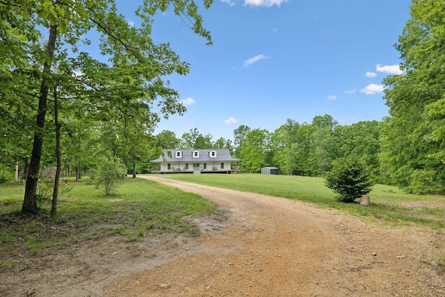 790 Noah Dr, Hohenwald, TN 38462 - view of street featuring a forest view and dirt driveway