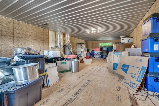 view of storage area