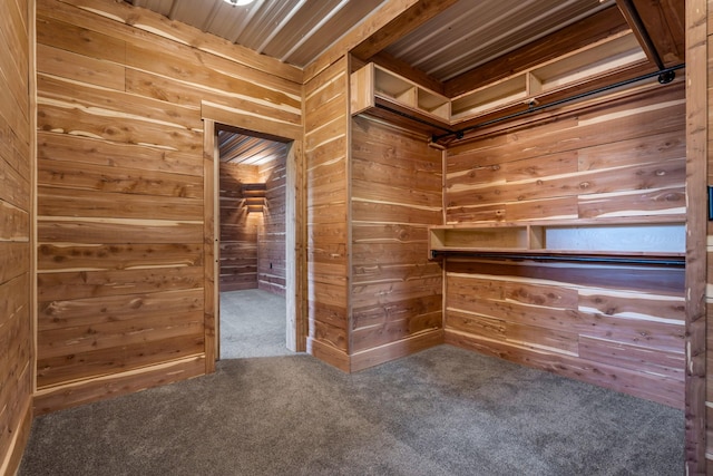 walk in closet featuring carpet