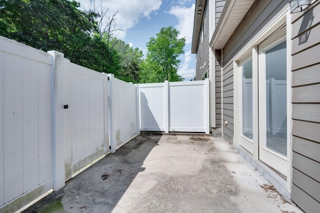 view of patio with fence