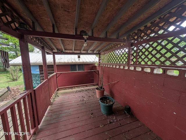 view of wooden deck