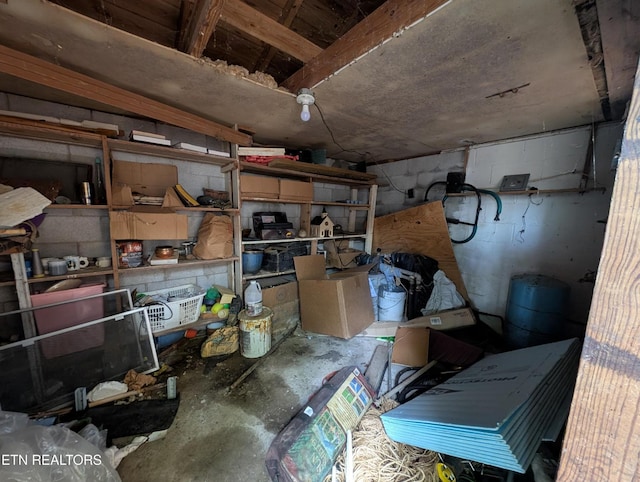 view of storage area