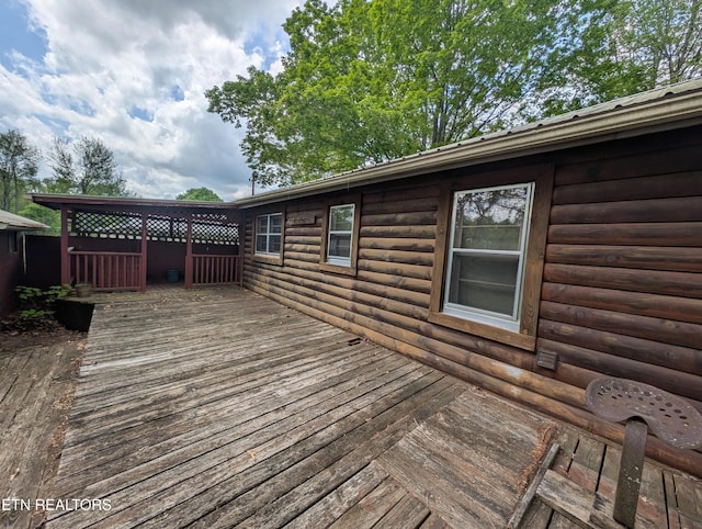 view of wooden terrace