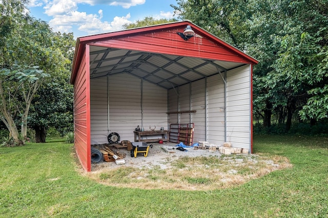 view of outdoor structure featuring a carport