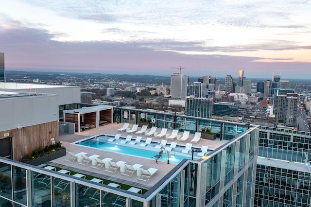 exterior space with a city view
