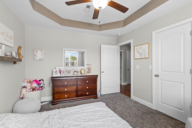 1132 Upland Ter, Clarksville, TN 37043 - carpeted bedroom featuring visible vents, baseboards, and ceiling fan