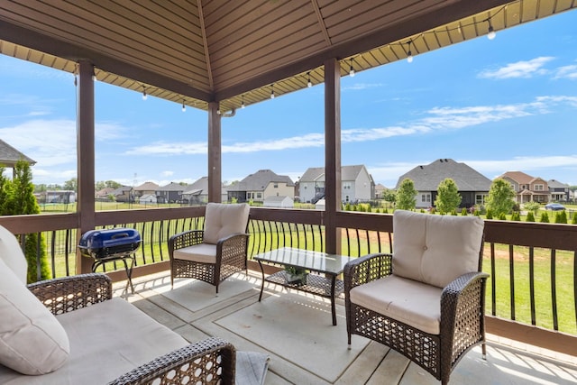 1132 Upland Ter, Clarksville, TN 37043 - wooden deck with a yard, a residential view, and area for grilling