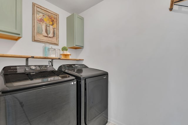 3005 Aruna Ct, Spring Hill, TN 37174 - washroom with cabinet space, washing machine and clothes dryer, and baseboards