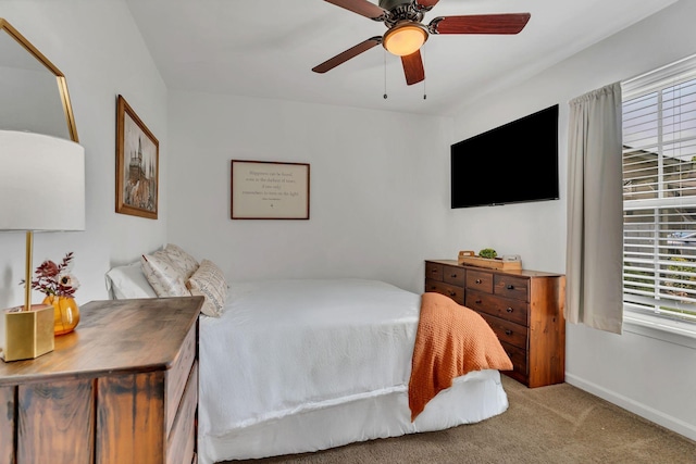 3005 Aruna Ct, Spring Hill, TN 37174 - bedroom with carpet, baseboards, and a ceiling fan