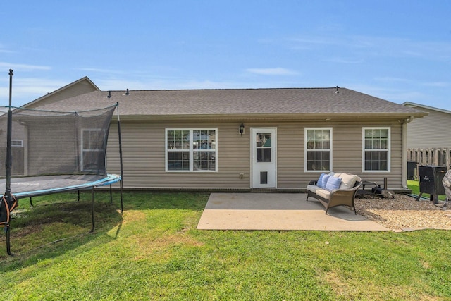 3005 Aruna Ct, Spring Hill, TN 37174 - back of house featuring a trampoline and a patio area