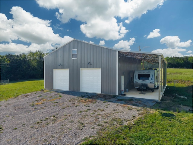garage with a detached garage