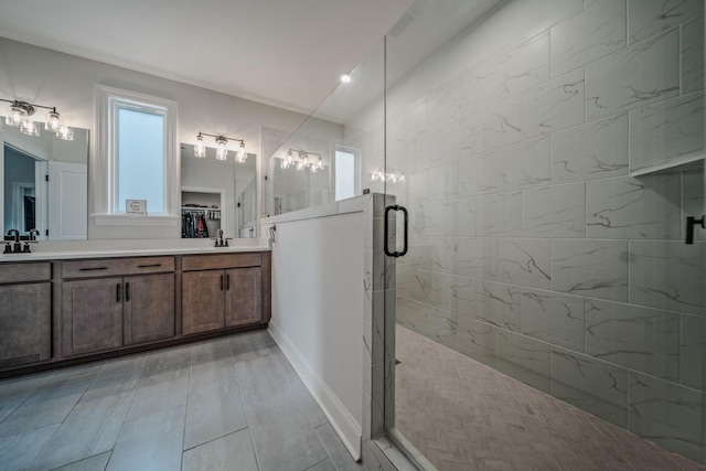 1055 Inez Dr, Smyrna, TN 37167 - bathroom featuring a shower stall and double vanity
