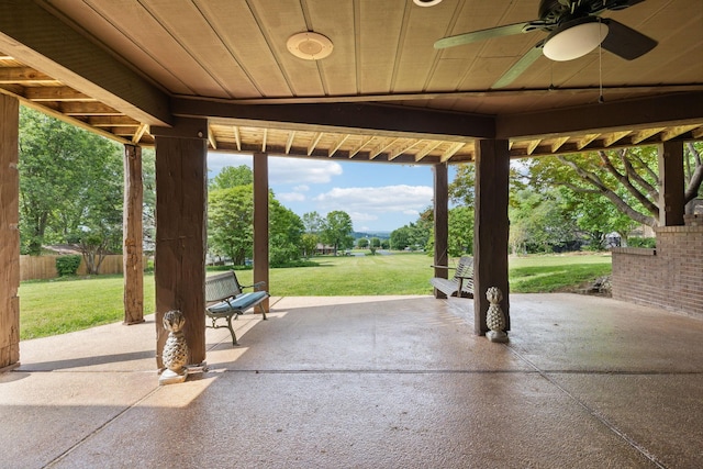 1314 Huntington Dr, Columbia, TN 38401 - view of patio / terrace with a ceiling fan