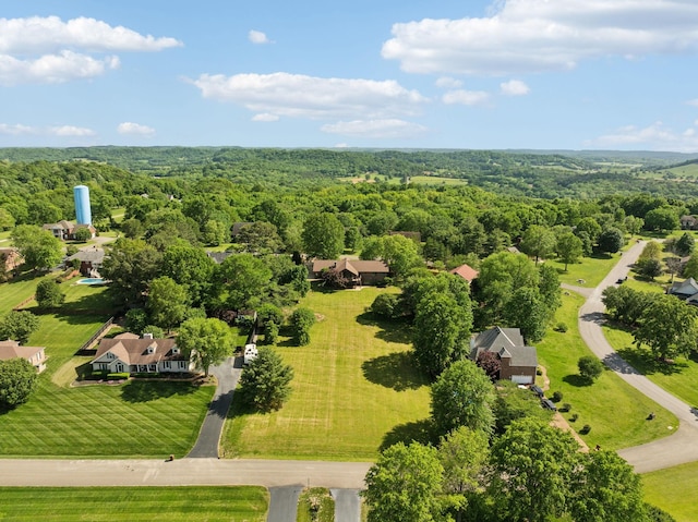 1314 Huntington Dr, Columbia, TN 38401 - aerial view featuring a wooded view