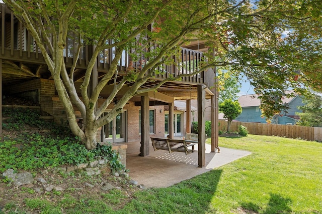 1314 Huntington Dr, Columbia, TN 38401 - view of yard with a patio, fence, and a deck