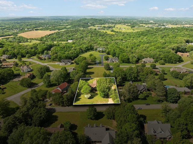 1314 Huntington Dr, Columbia, TN 38401 - aerial view featuring a view of trees