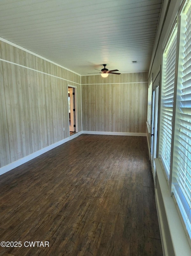 85 Neshova Ln, Henderson, TN 38340 - unfurnished living room featuring a ceiling fan and dark wood-style floors