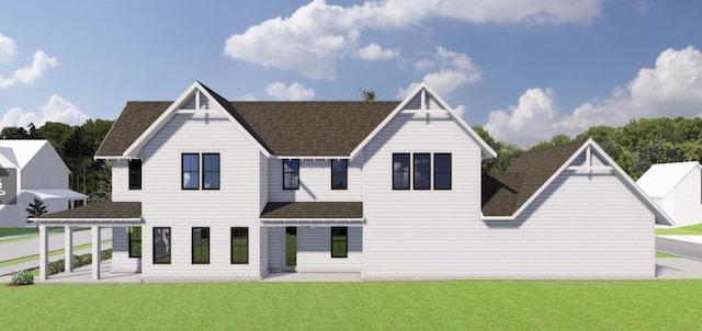 152 Salton Ln, Spring Hill, TN 37174 - modern farmhouse with a front yard and roof with shingles
