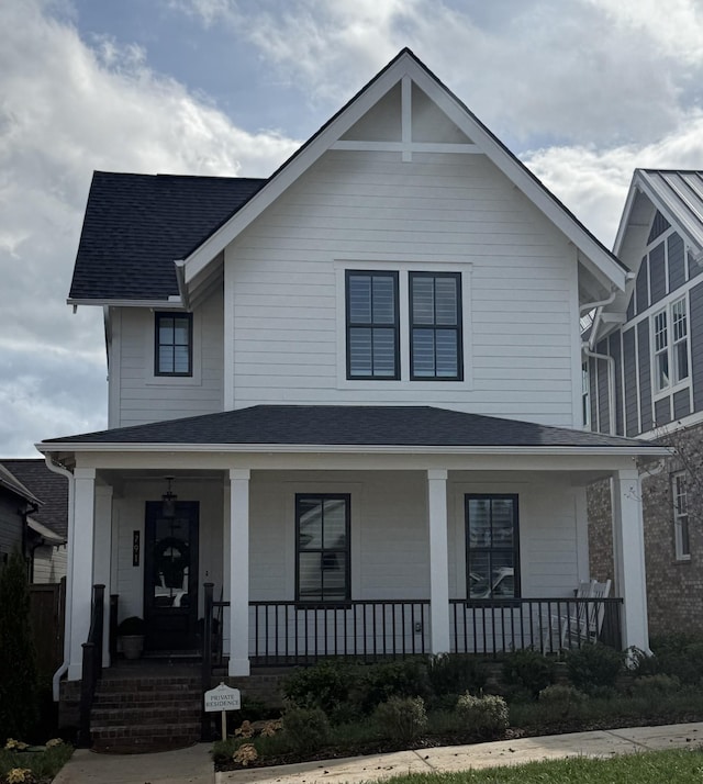 152 Salton Ln, Spring Hill, TN 37174 - view of front of property with covered porch and roof with shingles