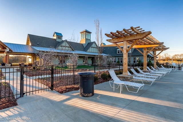 152 Salton Ln, Spring Hill, TN 37174 - view of community with fence, a pergola, and a patio