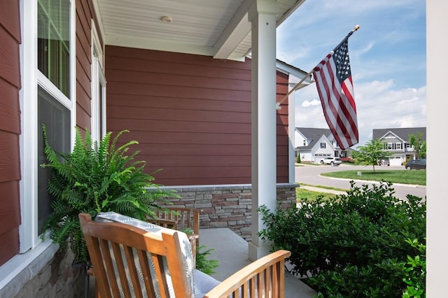 view of patio / terrace with a porch