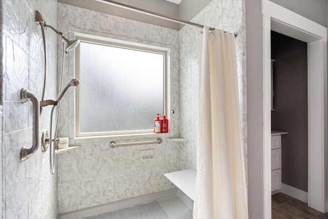 206 Hart Ln, Lebanon, TN 37087 - full bathroom with tile patterned flooring, a healthy amount of sunlight, and tiled shower