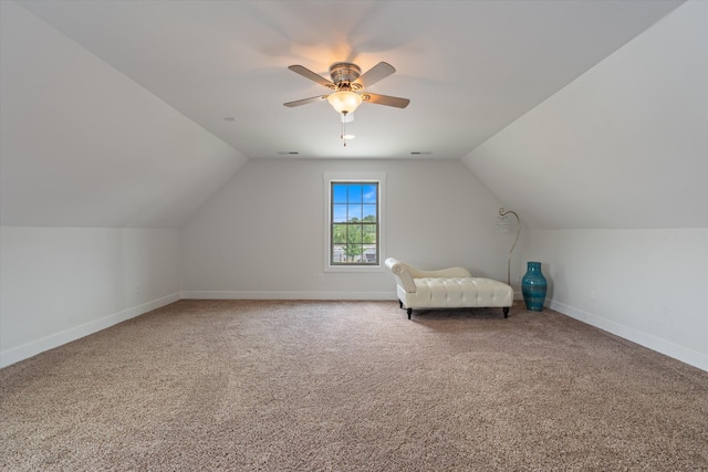 206 Hart Ln, Lebanon, TN 37087 - unfurnished room with carpet floors, a ceiling fan, baseboards, and vaulted ceiling