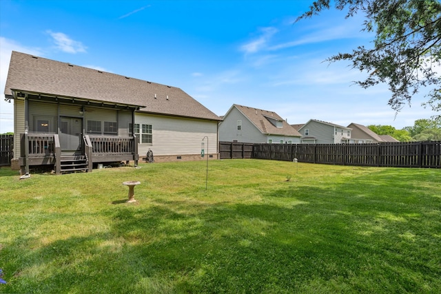 206 Hart Ln, Lebanon, TN 37087 - view of yard featuring a fenced backyard and a deck