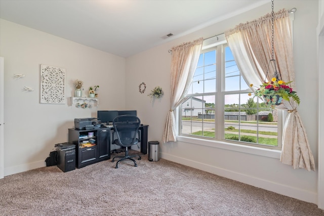 206 Hart Ln, Lebanon, TN 37087 - home office with visible vents, baseboards, and carpet floors