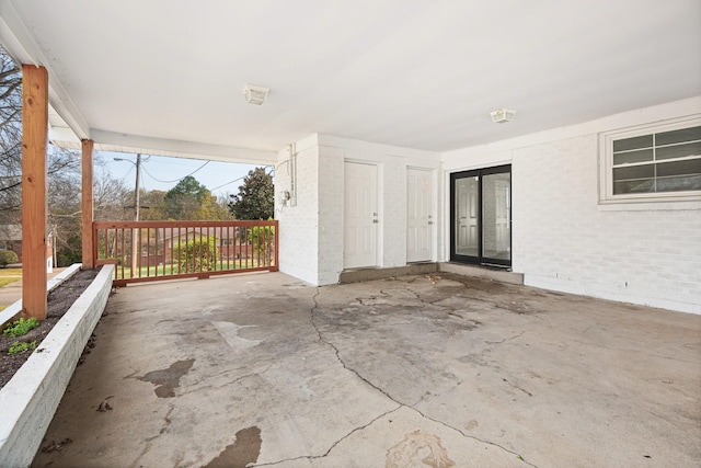 view of patio with a carport