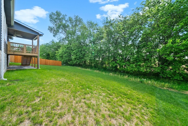 532 Herman Dr, Clarksville, TN 37042 - view of grassy yard featuring stairway and ceiling fan