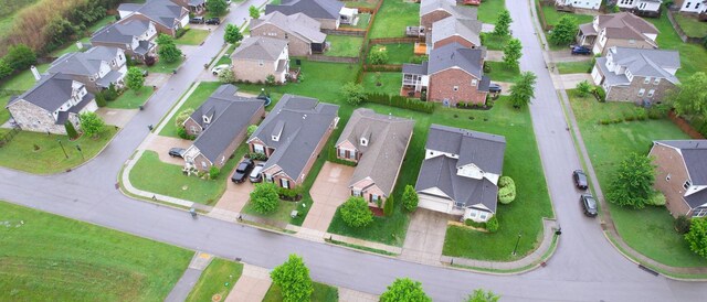 drone / aerial view with a residential view