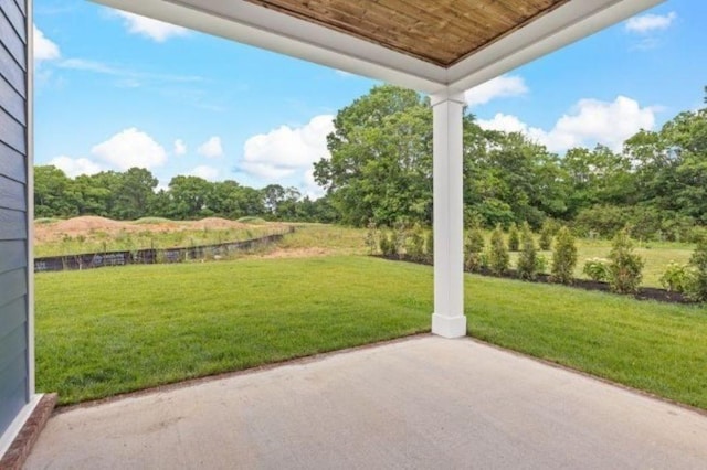 view of yard featuring a patio area