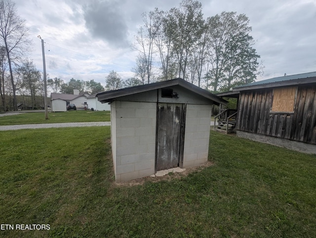 view of shed