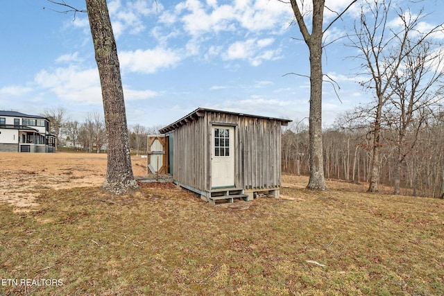 view of shed
